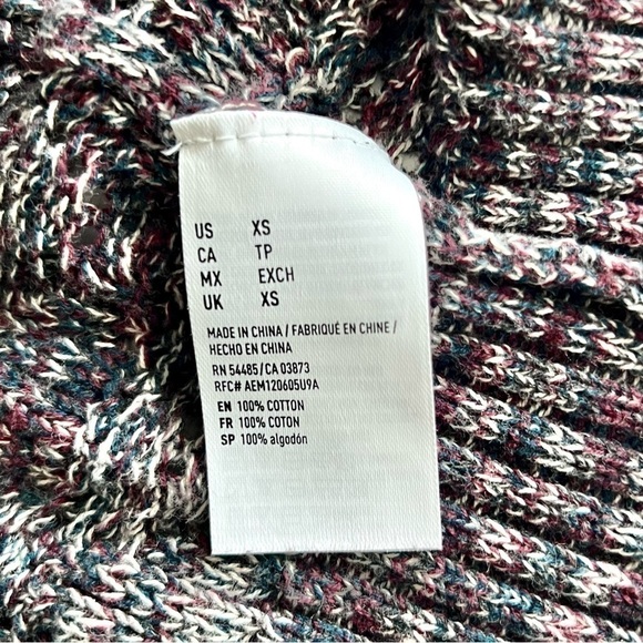 AMERICAN‎ EAGLE OUTFITTERS Women’s Long Open Cardigan Size XS Sharkbite Hem Cozy - Picture 8 of 10